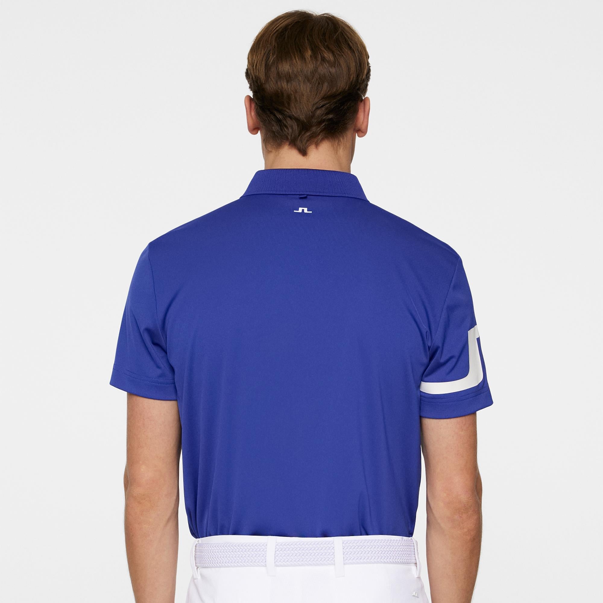 J Lindeberg Heath Mens Golf Polo Shirt Clematis Blue